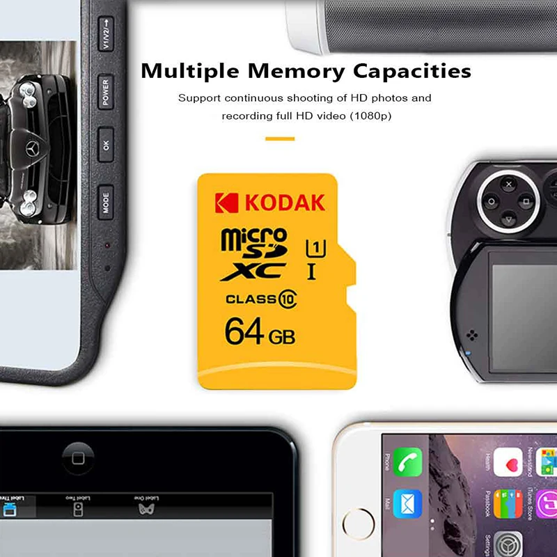 Карта флеш-памяти KODAK U1 128 Гб 64 ГБ 32 ГБ 16 ГБ Micro SD карта tarjeta de высокоскоростная карта памяти MicroSD карта TF/SD карта класса 10