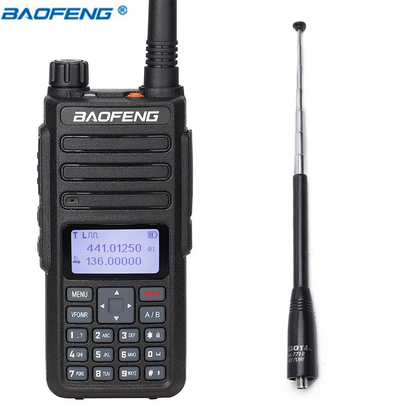 Baofeng DM-860 цифровая рация tier 2 tier II Dual time slot DMR цифровой и аналоговый ретранслятор режим 2 способ портативный радио dm-1801 - Цвет: add 771R antenna