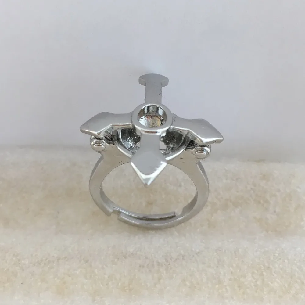

{Cage Ring} Can Open And Put Into Pearl /Crystal /Gem Bead Cage Ring Mounting, 18kgp Adjustable Size Cross Ring