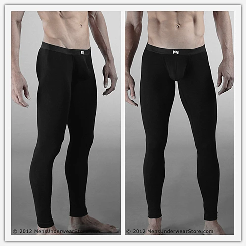 Men Cotton Long Johns Men's Bodysuit Warm Pants Male Girdle Loungewear Man Compression pants 2