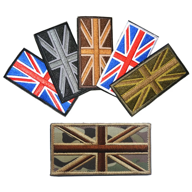 

National Flag United Kingdom of Great Britain Emblem Embroidered Patch Hook & Loop Army Badge 3D Tactical Military Badges