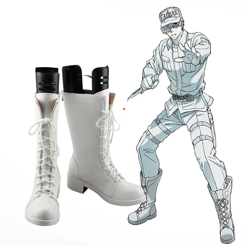 

Anime Party Cells At Work Boots Neutrophil White Cosplay Hataraku Saibou Shoes Custom Made