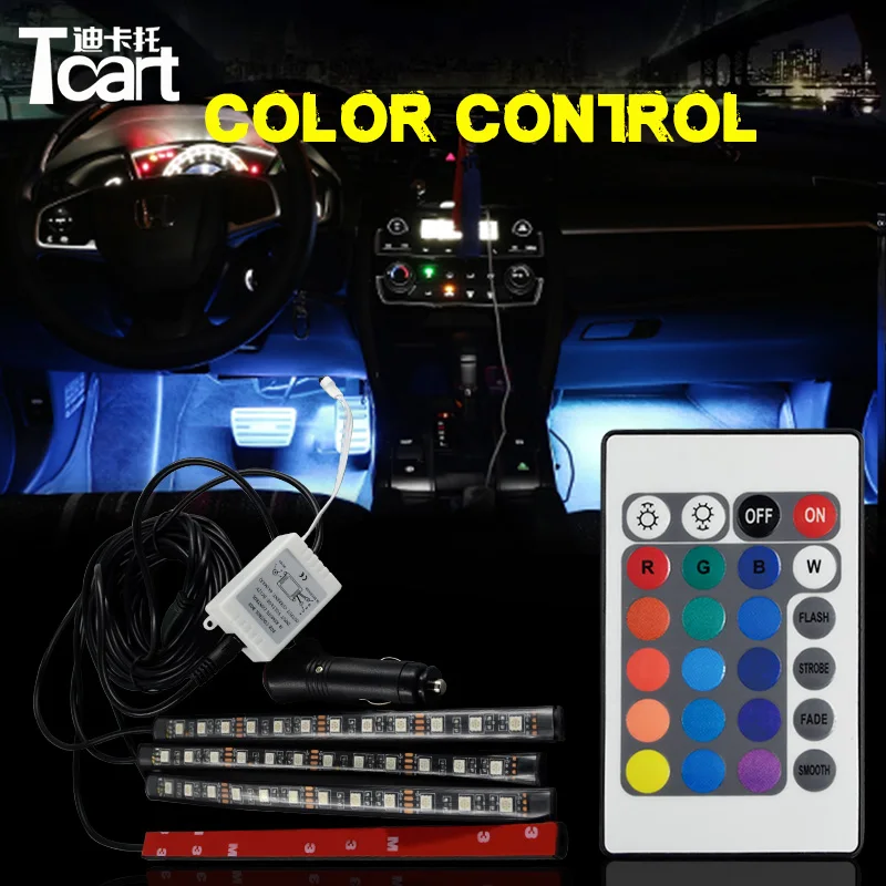 Tcart автомобиля светодиодный RGB атмосферу Подсветка салона для электронный контроллер дросселя для Honda Civic CRV fit accord аксессуары