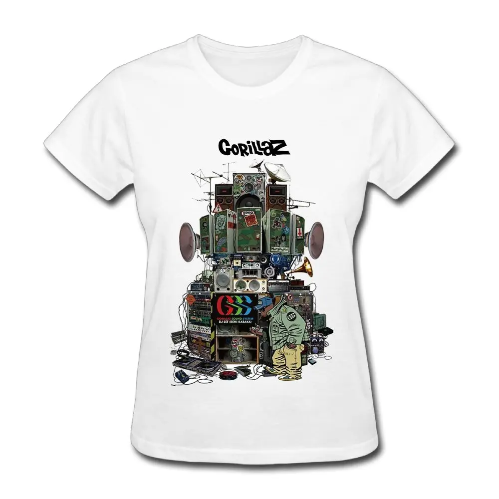 SAMCUSTOM 3D печать Gorillaz четыре человека футболки для женщин Harajuku Забавный продукт
