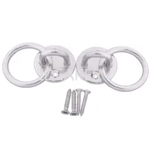 2 шт. Нержавеющая сталь M6 круглый полиэтилен высокой плотности накладка на глаза пластина u-образный крюк кольцо сварные