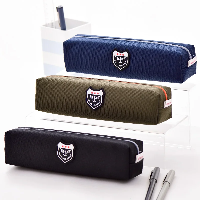 Deli Pencil Bag Pure Color Pencil Case Student Stationery Box Exquisite