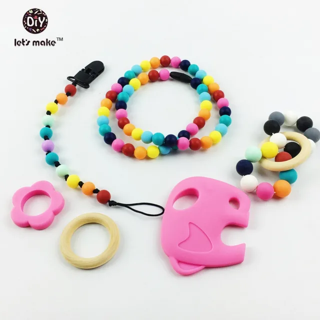 Let S Make Silicone Chewable Beads Baby Teether Necklace For Moms Let S Make Silicone Chewable Beads Baby Teether Necklace For Moms Nursing Bracelet Teething