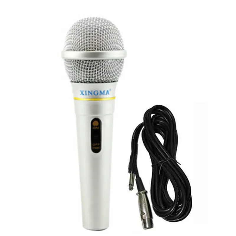 

Xingma AK-319 Wired Microphone Handheld Professional Vocal Silver Dynamic Microphone For Karaoke Amplifier Mikrofon Microfone