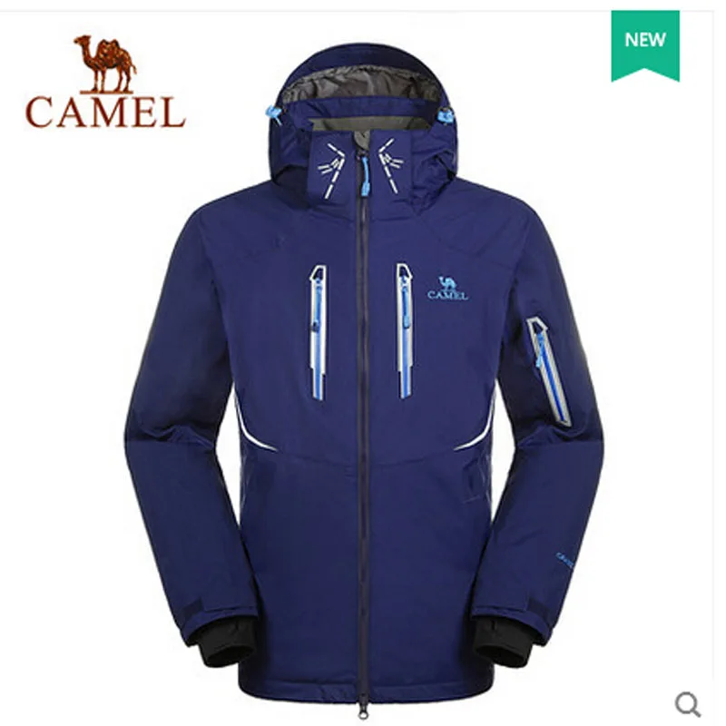 

CAMEL Men's Warm SoftShell Jacket Windbreaker Waterproof Outdoor Sport Skiing Hiking Snowboarding Male Jacket