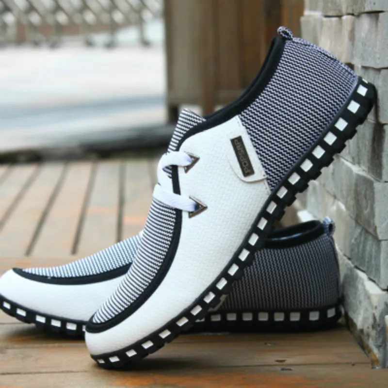LettBao Для мужчин повседневная обувь Модные туфли для вождения Для мужчин Туфли без каблуков Лоферы без шнуровки Мужская черная обувь zapatillas hombre плюс размер 38-47