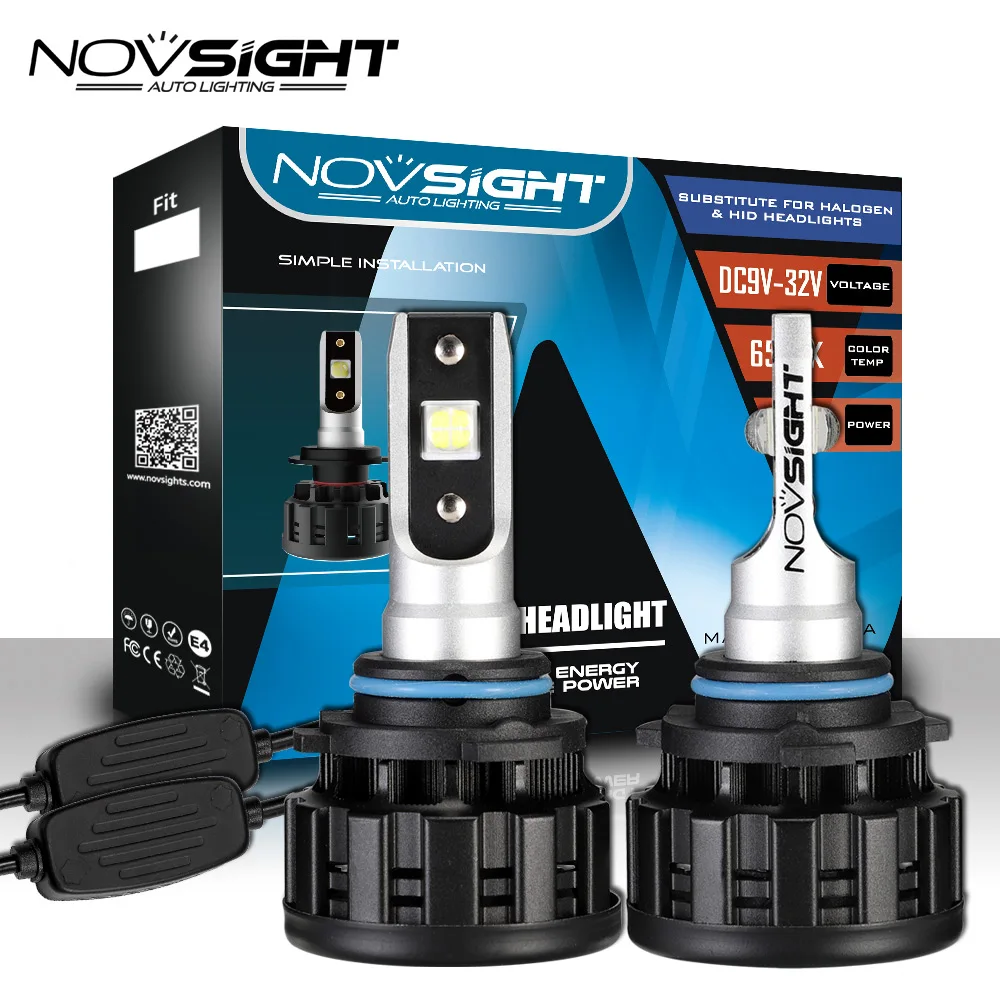 NOVSIGHT Автомобильные фары Противотуманные 6500 к белый H4 h7 светодиодные лампы 16000lm 12