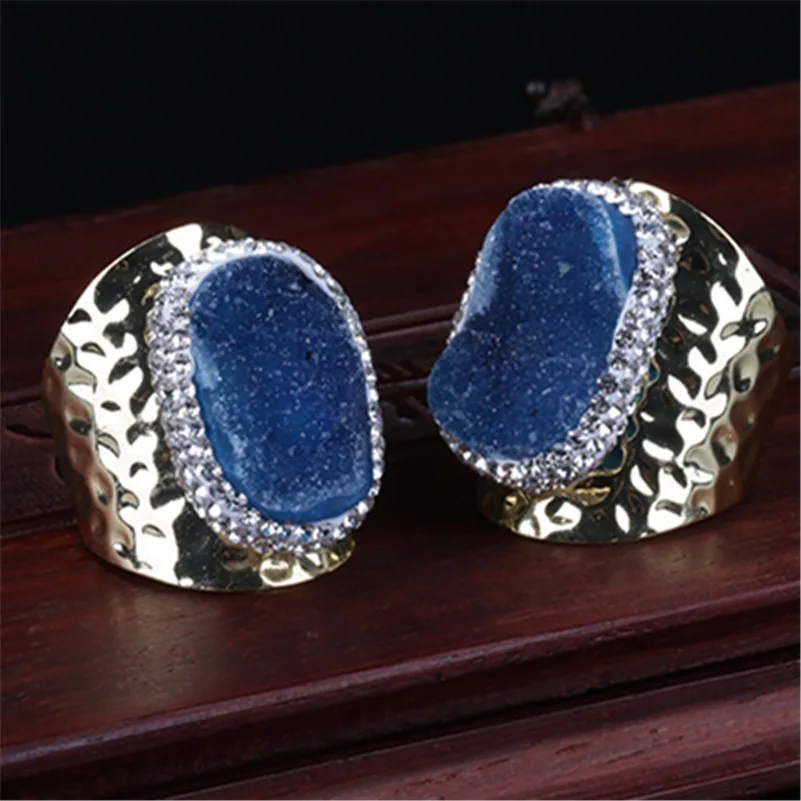 Многоцветные шероховатый сырой Druzy drusy хрустальные стразы очаровательное