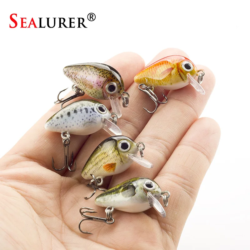 SEALURER 5 шт./лот 1 8 г 3 см Topwater 0 м воблер японский мини наживка Crankbait приманки с