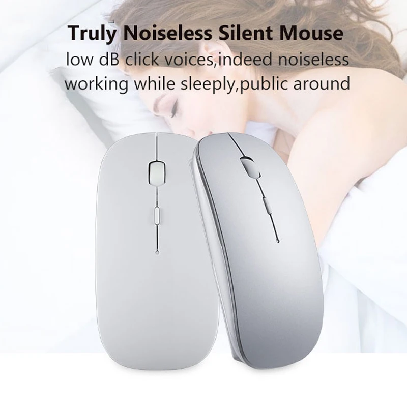 Wireless Tablet Mouse for Computer Android Tablets Windows PC Rechargeable Usb Mouse for Macbook Acer Asus Lenovo Xiaomi