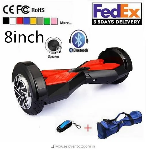 Ховерборд 8 дюймов светодиодный свет Bluetooth Электрические Скейтборды samsung батарея приложение самобалансирующиеся скутеры взрослая электронная доска - Цвет: as picture