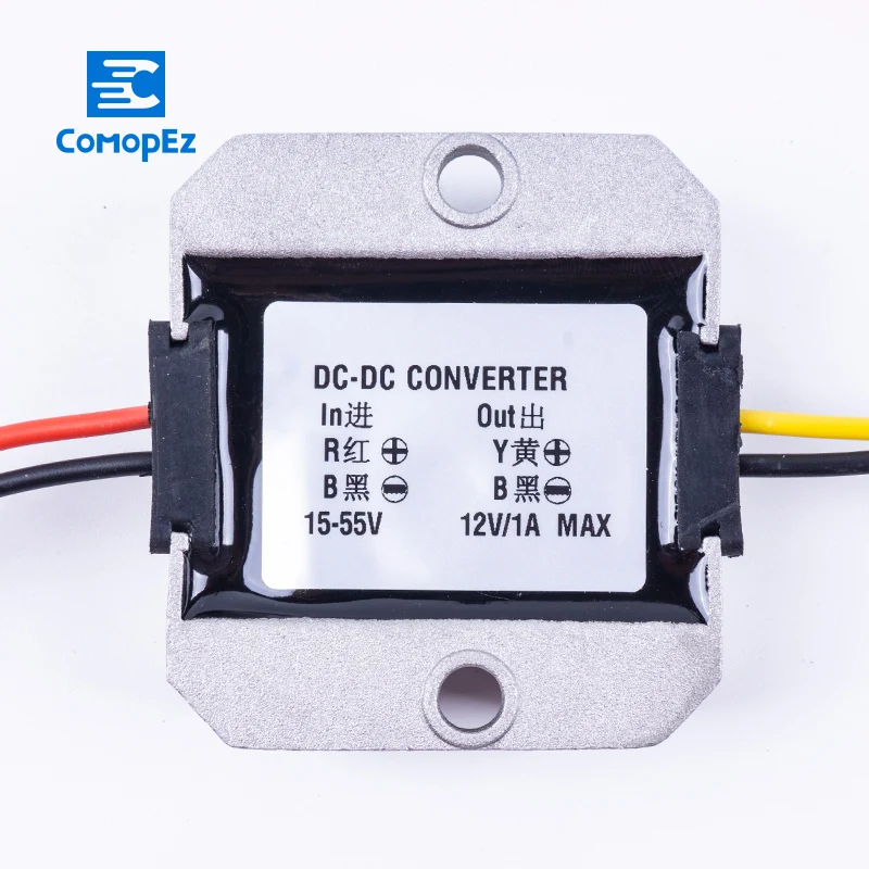 Преобразователь 15 55Vto12V1A/2A/3A алюминиевый корпус стабилизатор Напряжения DC