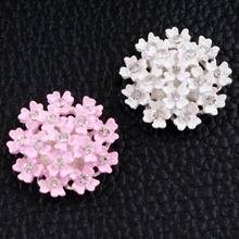 MF8087 babysbreak Цветок 18 мм металлическая кнопка для оснастки ювелирных изделий женщин девушек