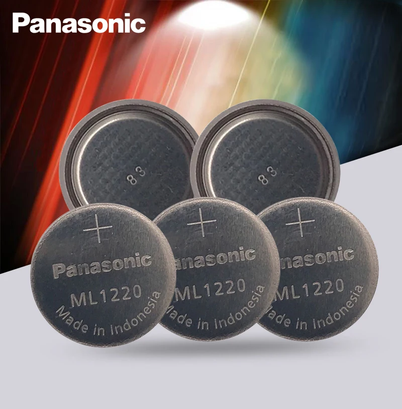 

5PCS/Lot Original Panasonic ML1220 3V ML 1220 Rechargeable CMOS RTC BIOS Back Up Cell Button Coin Battery Batteries