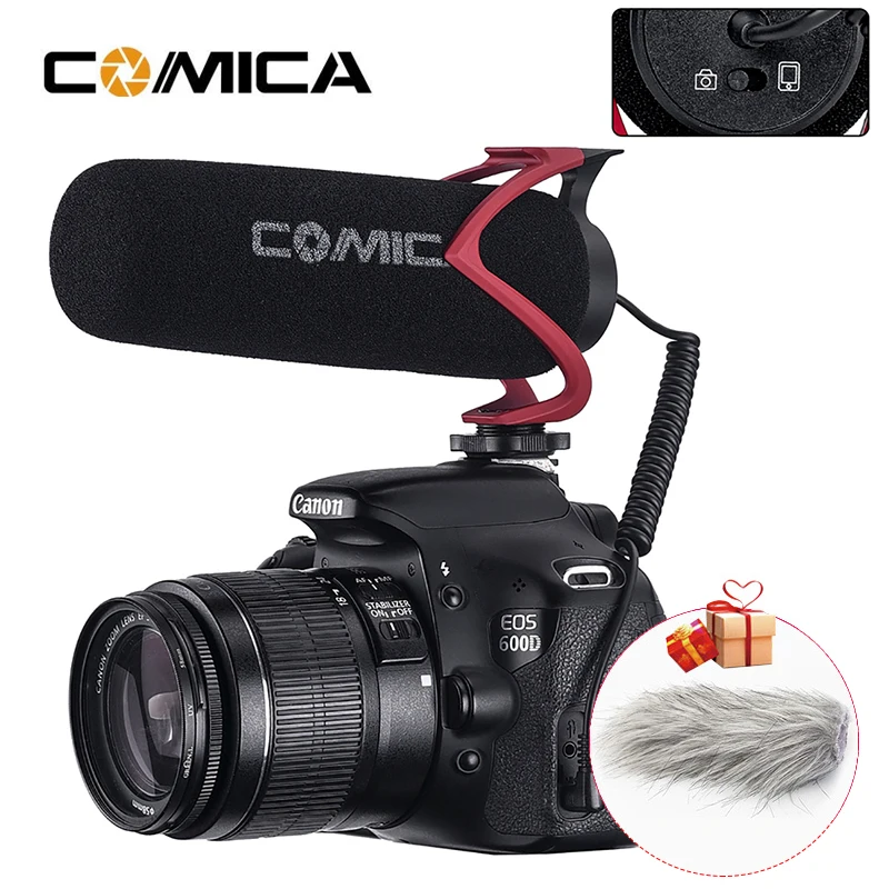 Comica V30 Lite видео фотография Запись микрофон Vlog камера телефон микрофон для Canon Nikon sony DSLR iPhone samsung S10 Note10