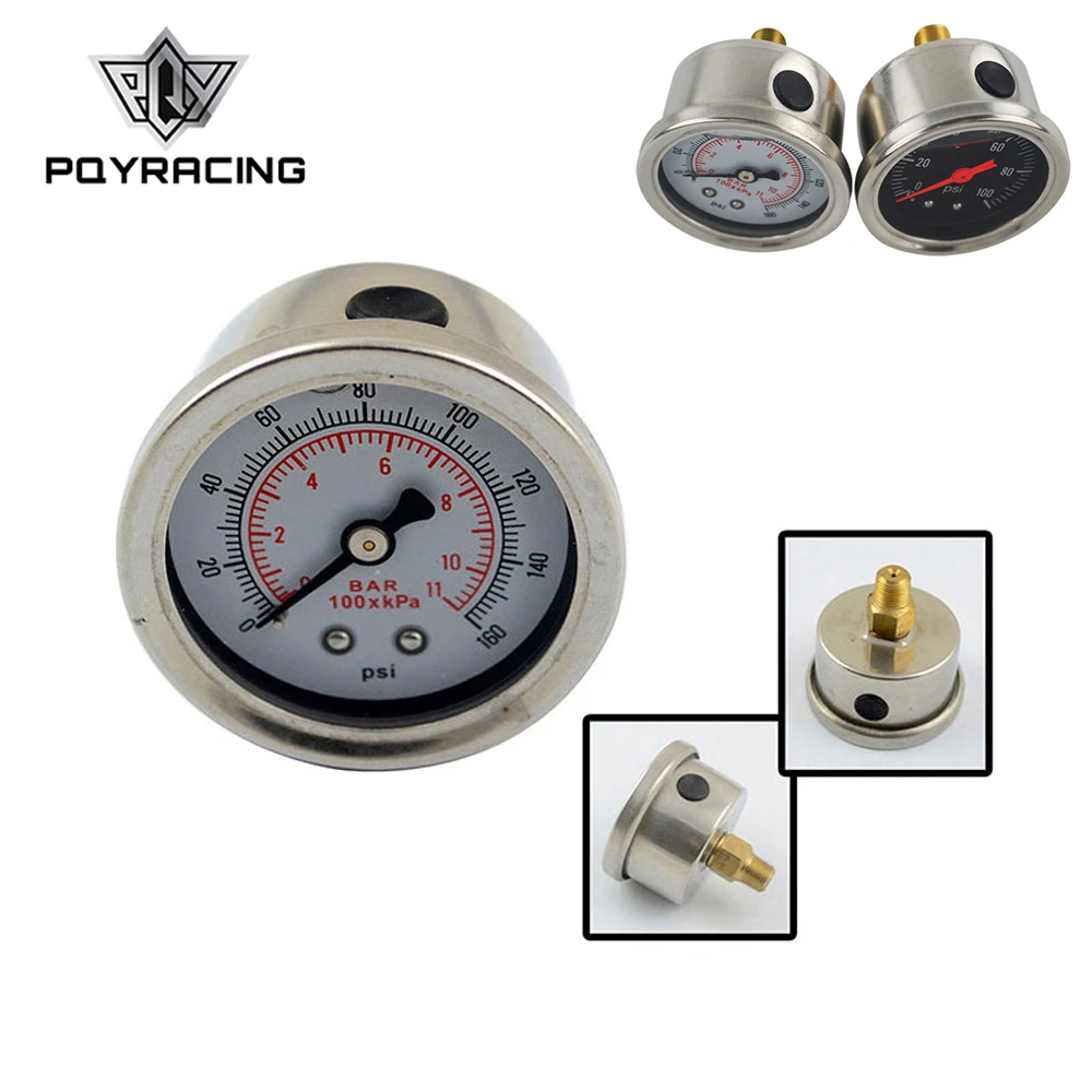 PQY датчик давления топлива жидкий 0 100 psi/0 160psi масла черный/белый лицевая сторона