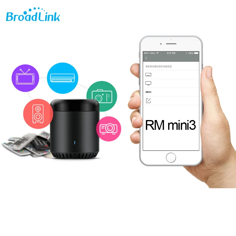 

Newest Broadlink RM Mini3 smart home automation universal intelligent wifi wireless remote controller via by IOS/Android phone