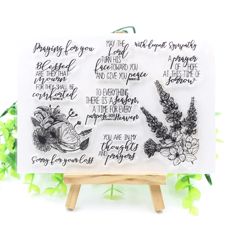 

KSCRAFT Flower Transparent Clear Silicone Stamp/Seal for DIY scrapbooking/photo album Decorative clear stamp 457