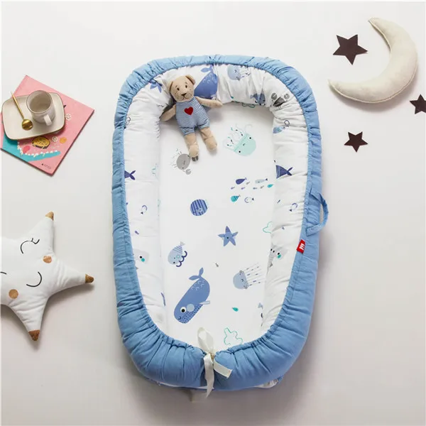 Portable Baby Nest Bed Crib Travel Newborns Cots Nursery Sleep Nest Infant Cradle Baby Bassinet Children's Bumper Crib - Цвет: C2 Baby Nest Bed