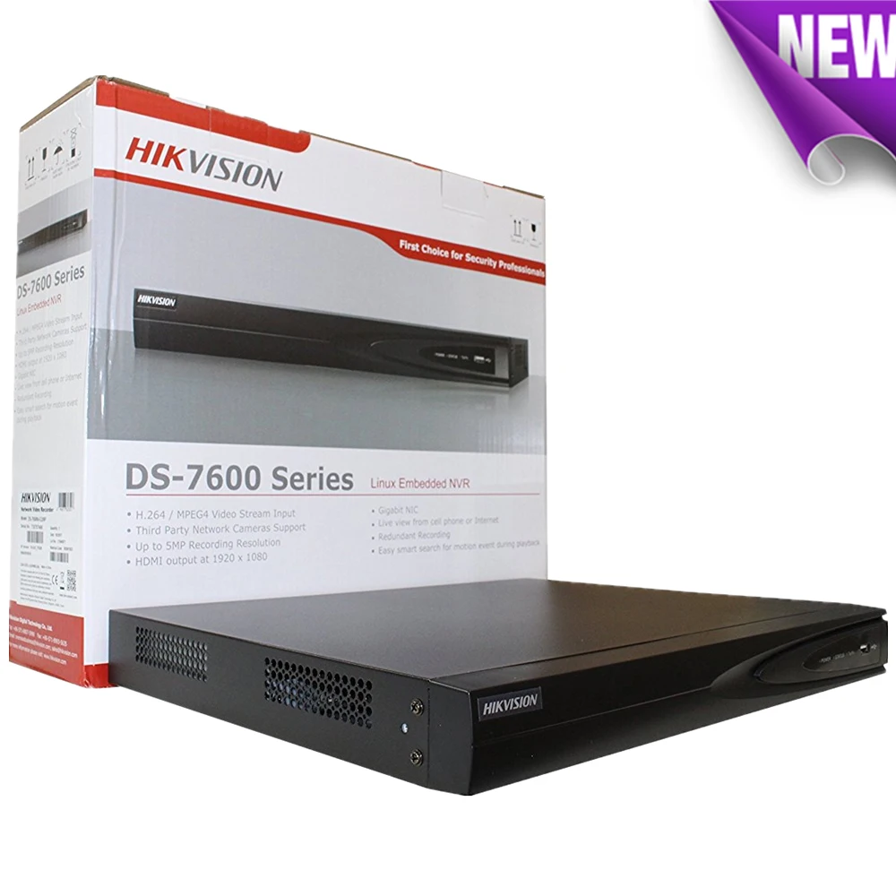 

Hikvision ds-7604ni-e1 ds-7608ni-e2 ds-7616ni-e2 NVR 4CH 8CH 16CH security video surveillance network video recorder 6MP support