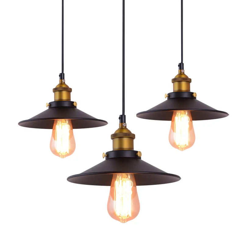 Loft American Vintage Pendant Lights Copper Lamp Holder E27 110/220V Antique Pendant Lamp for