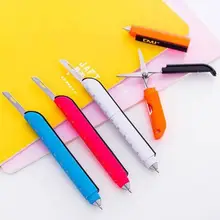 Многофункциональная шариковая ручка со складными ножницами нож линейка для творчества разные цвета ручки для письма офисные школьные канцелярские принадлежности