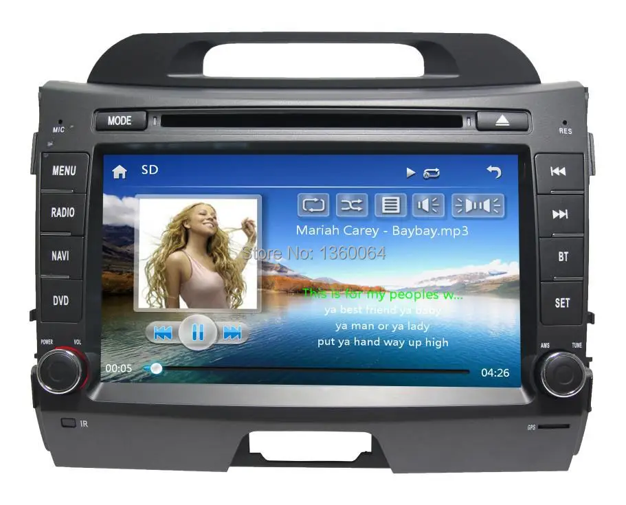 Excellent 8" Car DVD Player for KIA Sportage 2011 2012 2013 2014 2015 Car Multimedia GPS Navigation Bluetooth,Radio,Stereo,Gift camera 5