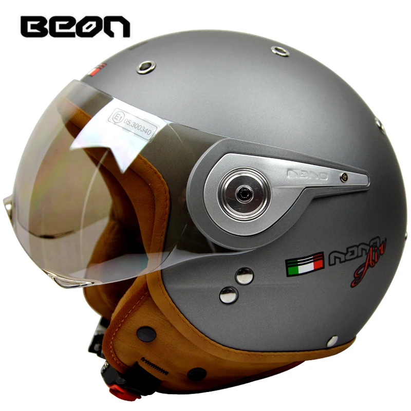 BEON moto rcycle винтажный шлем moto rbike скутер ретро с открытым лицом vespa casco capacete moto ciclistas половина moto шлемы B-110A