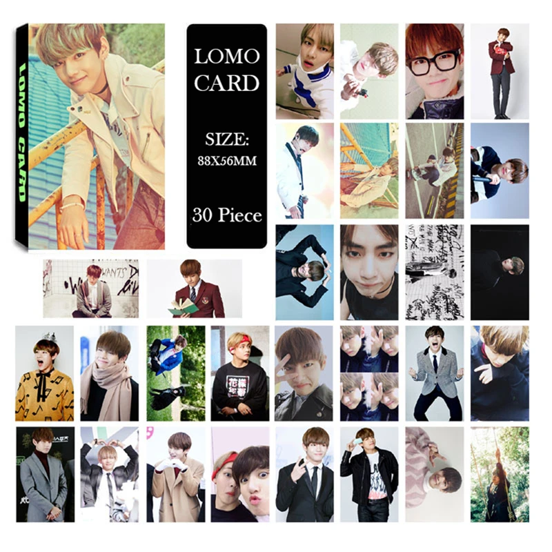 KPOP Bangtan Boys альбом V LOMO карты K POP Новая мода само сделанная бумага фото карта HD