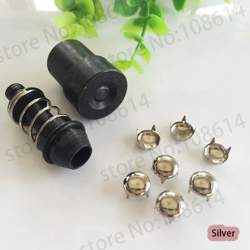 studs and 1se Dies Купольная головка 4 когтя шпильки с штампами Серебро Золото gunblack бронза панк шип Заклепки Шпильки для кожаных ремесленных сумок одежда ремень - Цвет: studs and 1se Dies