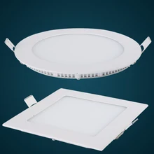 Встраиваемый в сетку тонкий круглый/квадратный светодиодный потолочный светильник алюминий+ акриловая крышка решетка лампы для внутреннего освещения 3 Вт 6 Вт 9 Вт 12 Вт