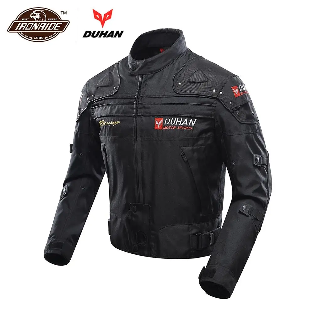 

DUHAN Motocross Jacket Moto Windproof Cold-proof Men Motorcycle Jacket Armor Touring Motorbike Jacket Protective Gear Clothing