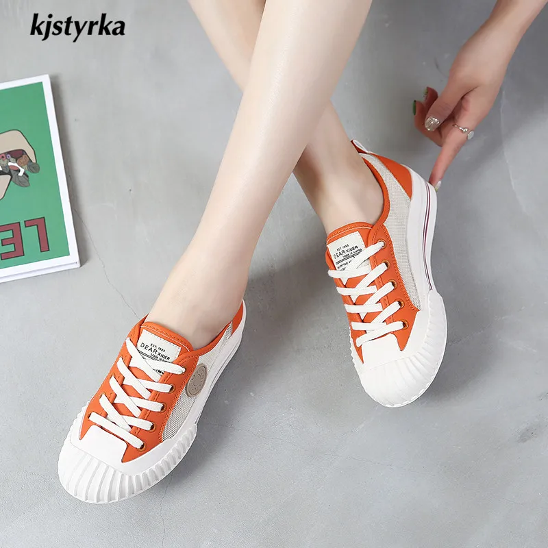 

Kjstyrka 2019 tenis feminino mixed colors Fashion mesh breathable women sneakers students canvas shoes Leisure Footwear