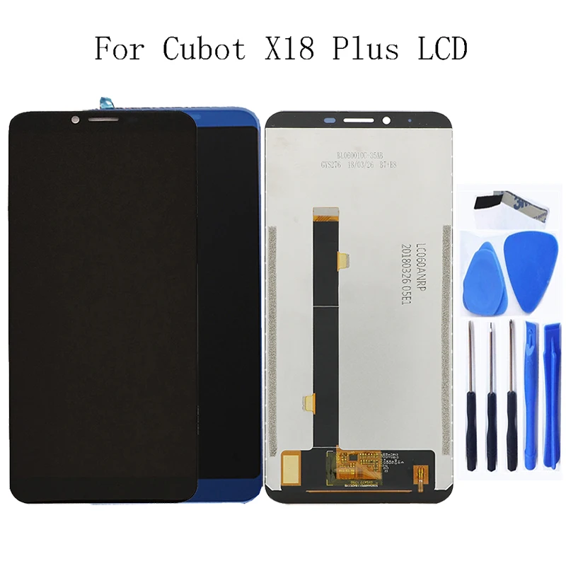 

5.99" for Cubot X18 Plus LCD + touch screen digitizer for Cubot X18 Plus 100% tested work LCD panel replacement + Free tool