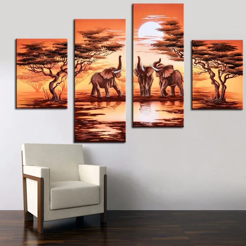 Elephant Oil Paintings (1)