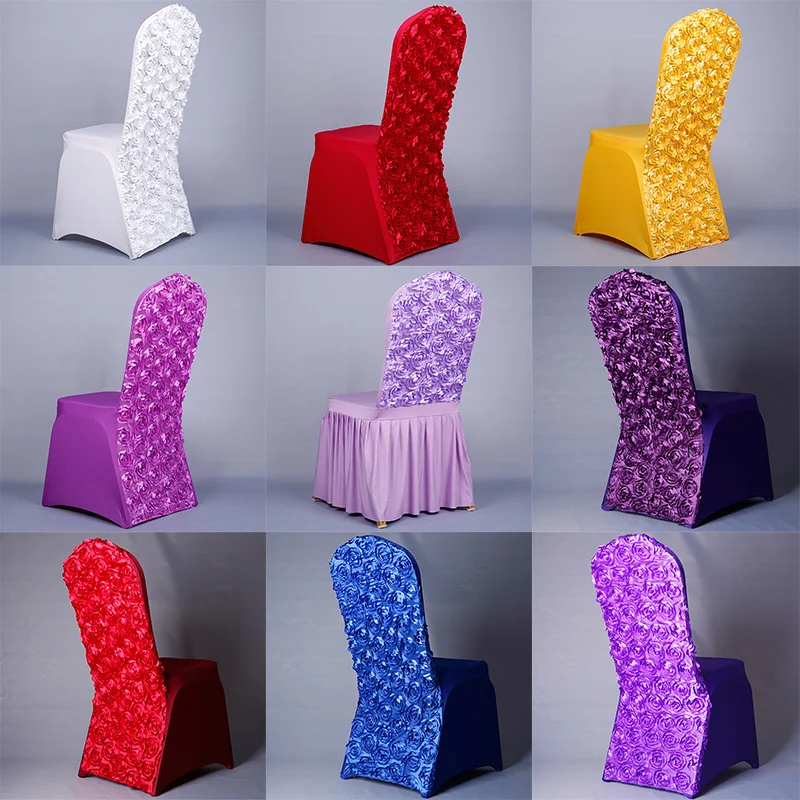 Chair Slipcovers Stretch Solid Colors For Wedding Party Decor 