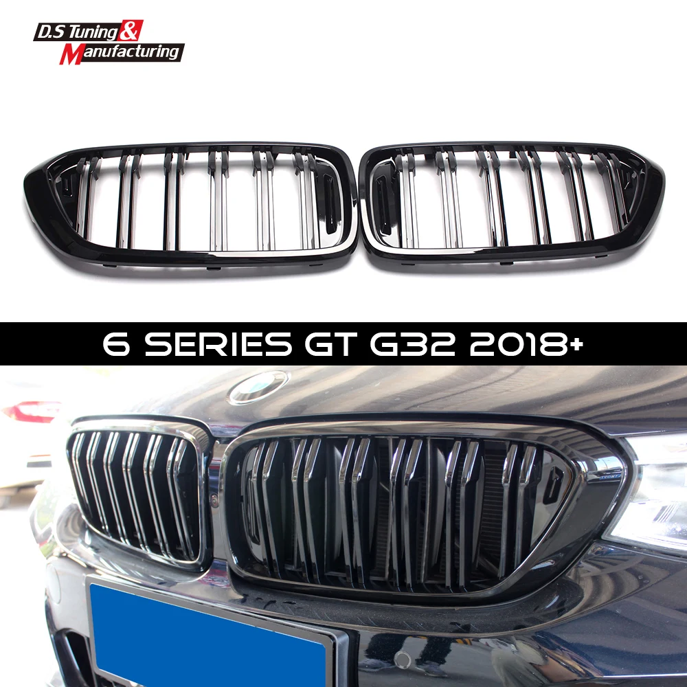 

Dual Pair ABS Double Line Kidney Grill For BMW 6 Series GT G32 2018-in