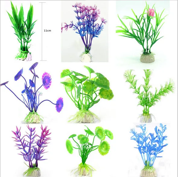 10 pcs Eco friendly artificial plants aquarium fish tank landscaping