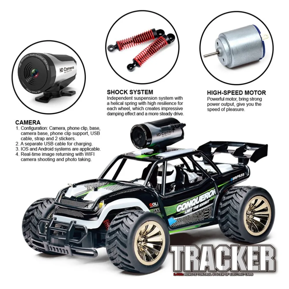 1:16 scale 2.4G High Speed Remote Control RC car BG1516 WIFI FPV racing car with camera buggy off load car