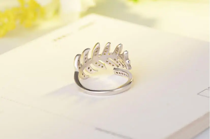 Anenjery 925 пробы серебряные кольца для женщин мозаика CZ Циркон изменяемые кольца Bague S-R205