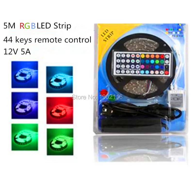 IP65 водонепроницаемая DC12V 300 светодиодов 5 м/рулон СВЕТОДИОДНАЯ лента SMD 5050 RGB