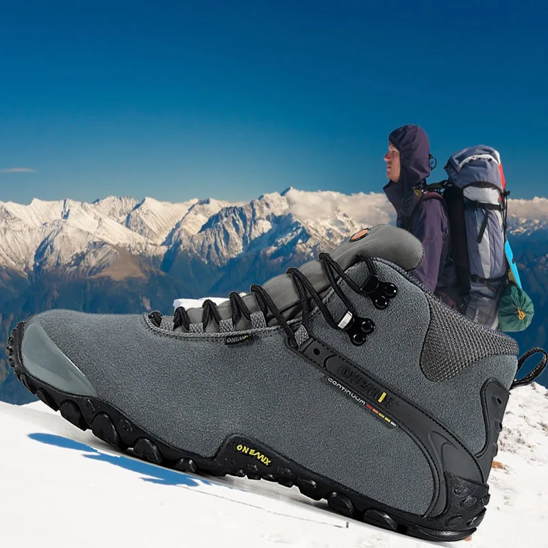 Onemix Hiking Shoes Hot Sell Waterproof Outdoor ShoesClimbing Walking Shoes Breathable Mountain Boots Trekking Shoes Boots