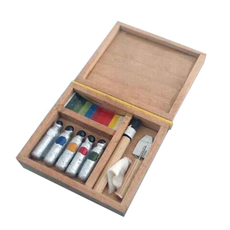

1:12 Dollhouse Miniature Artist Paint Pen Wood Box Model Toys Dolls Accessories
