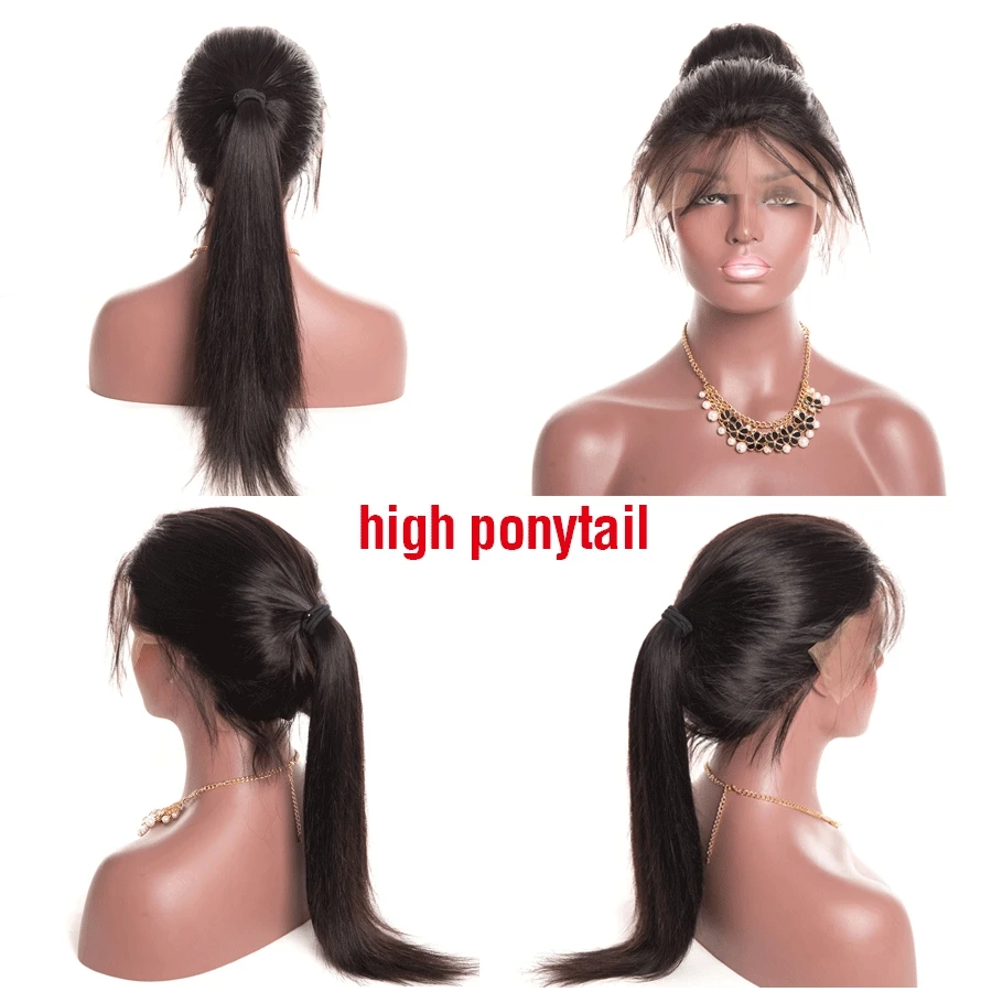 RXY Silky Straight 360 Lace Frontal Wig Pre Plucked With Baby Hair Brazilian Remy Lace Front Human Hair Wigs For Black Women  (4)