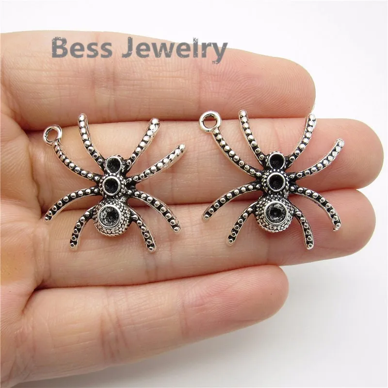 15pcs(32*30mm) Antique Silver spider Charm fit for pandora style
