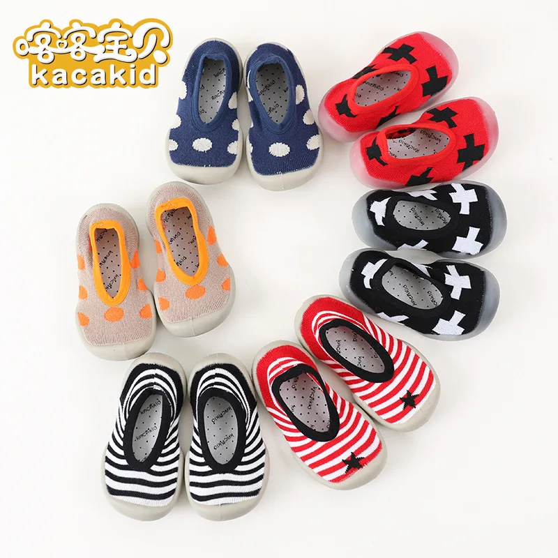 

Kacakid Baby boy girls soft shoes socks kids cute anti-skid floor socks children indoor outdoor shoes socks boat